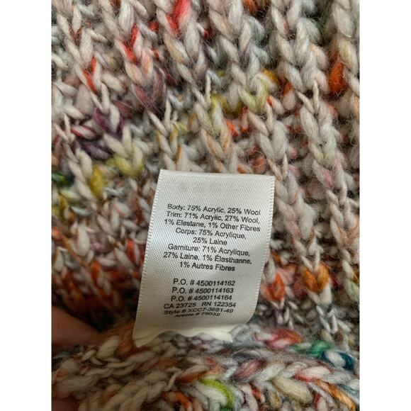 Aritzia Wilfred Free Beige Multicolor Cable Knit Women's Medium Sweater - Picture 6 of 6